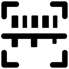 
Editable style of barcode scanning, solid vector design 
