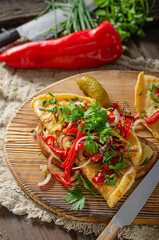 Egg fry with vegetables