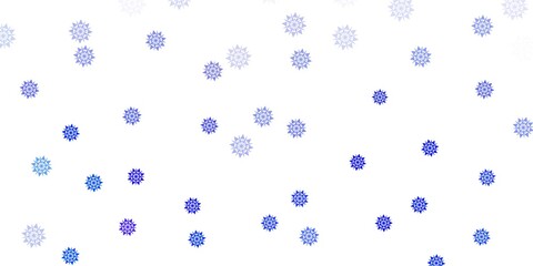 Light blue vector background with christmas snowflakes.