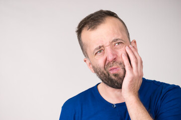 Man having tooth pain