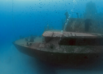 The wreck of the Um El Faroud off the coast of Malta