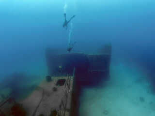 The wreck of the Um El Faroud off the coast of Malta