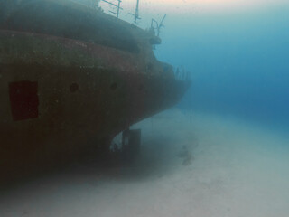 The wreck of the Um El Faroud off the coast of Malta