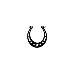 Horseshoe flat design illustration, Luck, success symbol