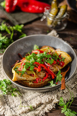 Egg fry with vegetables
