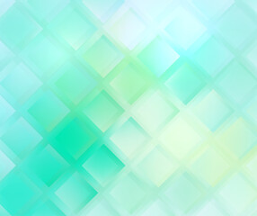 Mosaic abstract background, green frozen 3d shiny vector design.