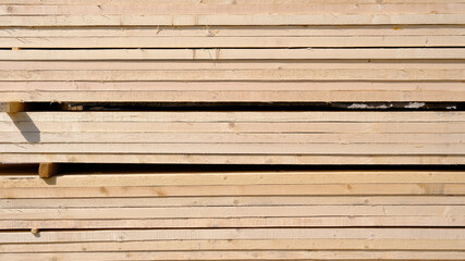 
Boards are stacked in a warehouse