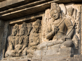 Art relief of Shiva, Hindu temple of Prambanan, Indonesia