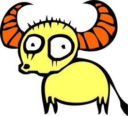 The little buffalo was born again, looking dazed, did not know what happened.