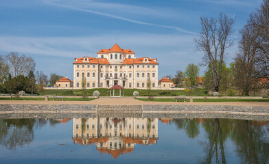 Fototapeta premium Czech castle Liblice near Melnik and Prague city.