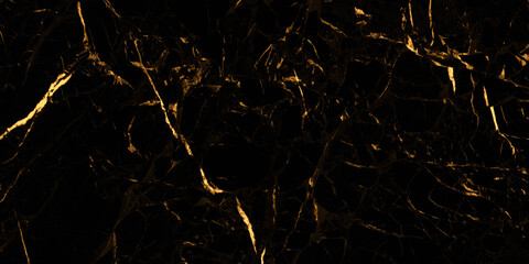 Black marble background with yellow veins. black background