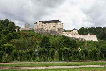 Fototapeta na wymiar Cesky Stemberk castle in the Czech republic near Havlickuv Brod city. This castle is also near Sazava river.