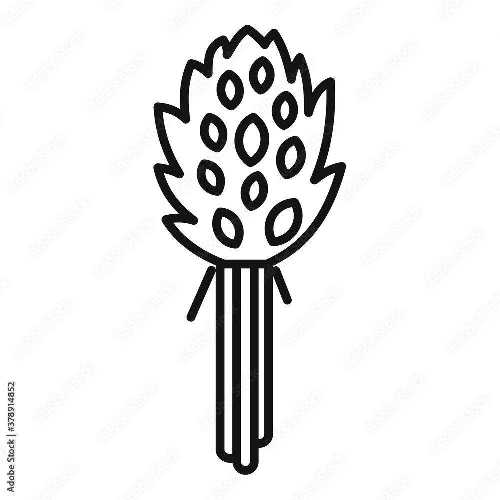 Poster sauna whisk icon. outline sauna whisk vector icon for web design isolated on white background