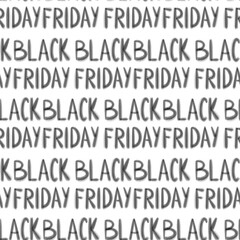 Seamless black and white pattern for black friday. Seasonal sale, autumn, festival, holiday.