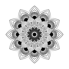 mandala isolated for henna or tattoo. mandala for coloring book . mandala Islamic style . decorative mandala Design