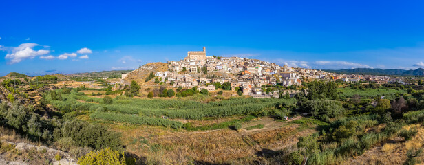 Fototapeta premium Panoramica del pueblo de Cehegín en la región de murcia España 