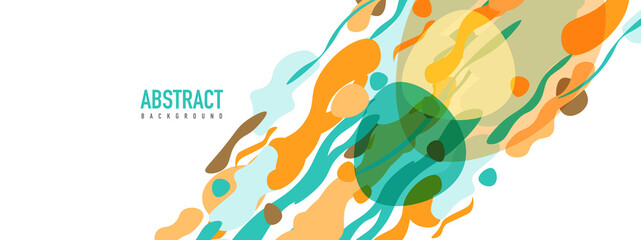 Trendy liquid style shapes abstract design, dynamic vector background for placards, brochures, posters, web landing pages, covers or banners