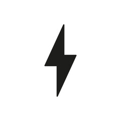 Power charging icon. Lightning. Simple vector illustration on a white background