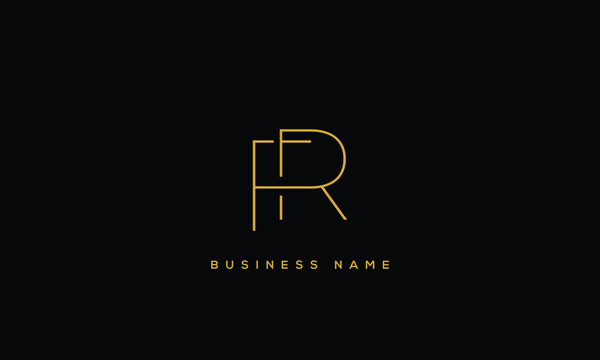 RF ,FR ,R ,F Abstract Letters Logo Monogram