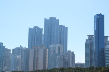 Fototapeta premium Korea, Busan, pork belly, bacon, Haeundae