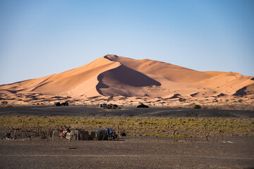 Fototapeta na wymiar Nomad town in the Sahara