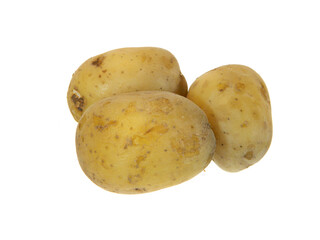 ripe potato isolated on white background
