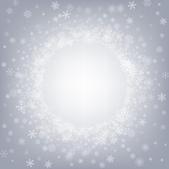 Gray Snow Vector Gray Background. Fantasy 