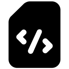 
Icon design of programming file, filled vector 
