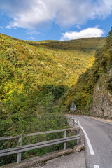 Road in The Mountains with Blue Sky