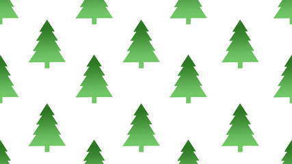 Paper cut christmas green tree seamless on white background , illustration concept