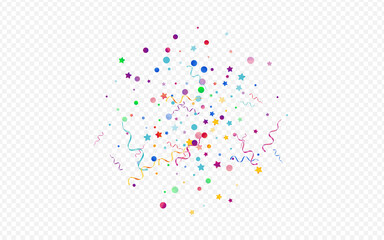 Multi colored Confetti Anniversary Vector 