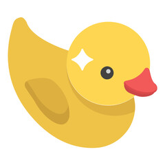 
Kids rubber plaything, isometric icon of duck vector design 
