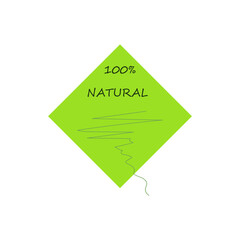 Icon or logo healthy food, vegan, organic, raw. Isolated element for the design of cafes, restaurants, food packaging. Bio healthy food or ecology icons. Vector
