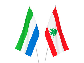 Sierra Leone and Lebanon flags