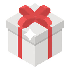 
Surprise gift package vector, isometric design of christmas gift icon
