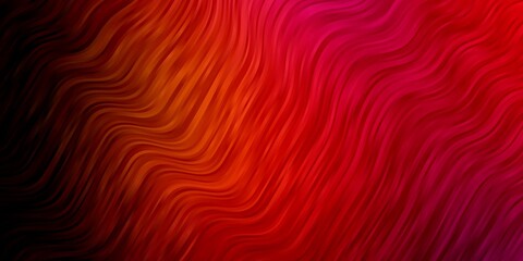 Dark Pink, Red vector template with wry lines. Bright illustration with gradient circular arcs. Template for your UI design.