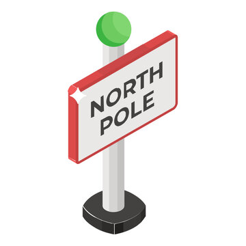 
Editable Isometric Vector Design Of North Pole Icon
