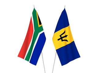 Republic of South Africa and Barbados flags