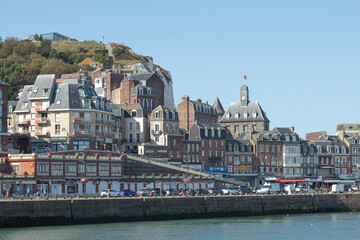 Obraz premium port de la ville du Tréport en Normandie