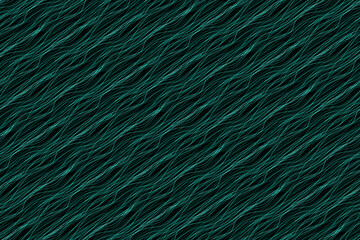 Abstract seamless pattern of intertwining neon threads in the form of waves in green colors. Topics - the development of science, energy and fantasy. Background for website, cover, or print on fabric.
