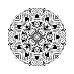 mandala isolated for henna or tattoo. mandala for coloring book . mandala Islamic style . decorative mandala Design