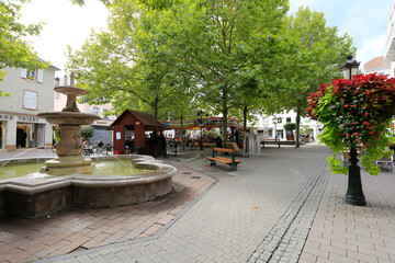 Haguenau ist die Stadt der Blumen. Elsass, Frankreich, Europa