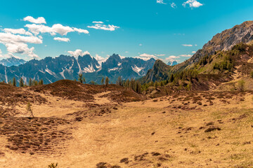 Exploration spring day in the beautiful Carnic Alps, Friuli-Venezia Giulia, Italy