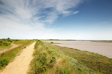 landscape image of the river chelmer in essex england