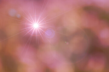 Bokeh background with lens flare