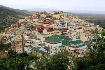 Fototapeta na wymiar Hill town of Moulay Idris, Morocco