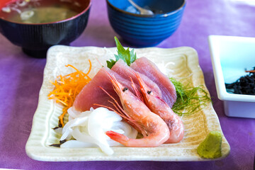 海鮮定食　千葉県銚子市　日本