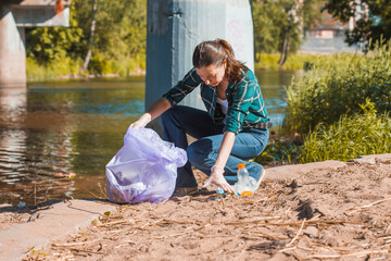 Taking care of our planet. Garbage collection and sorting. The problem of people leaving behind...