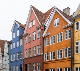 Fototapeta na wymiar Kopenhagen, bunte Häuserfronten