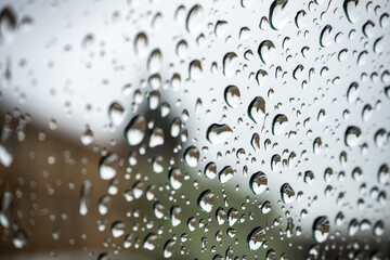 raindrops on the car window